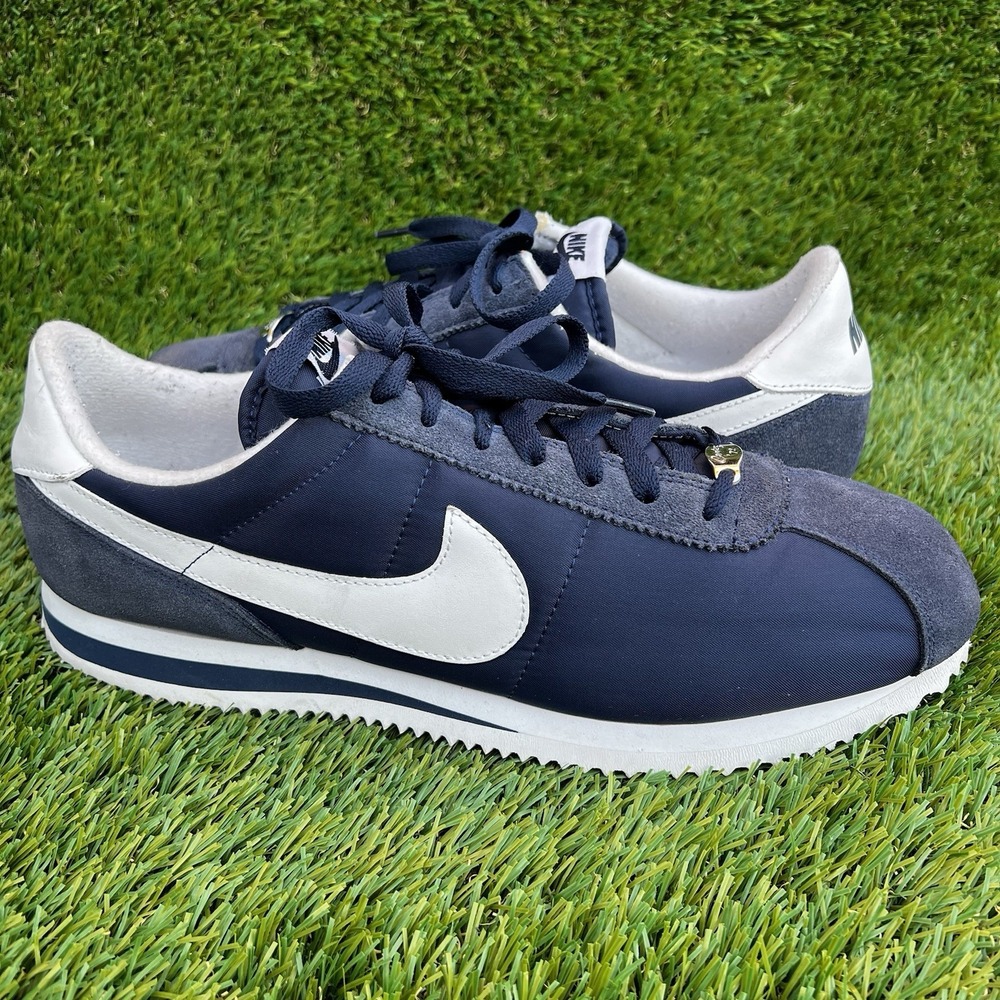 Nike Cortez Basic Nylon Suede Midnight Navy 317249-413 Mens Size 10 Shoes 2015